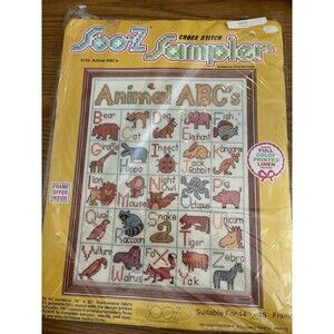Soo-Z Animal ABC’s Sampler Cross Stitch Embroidery Kit